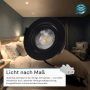 Schwarzer, dimmbarer LED Einbauspot (7W, 600lm) von LUXULA, geeignet zur Farbwahl, mit Netzteil.