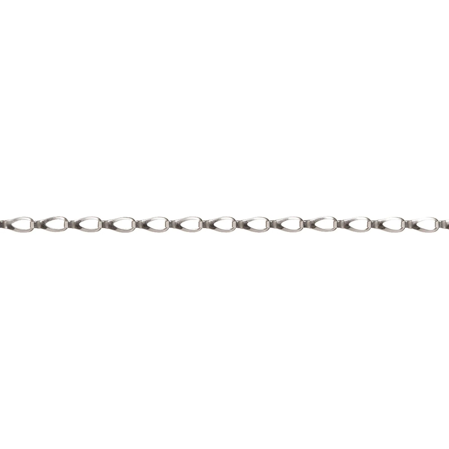 Conacord Patentkette Messing Ø 0,4 mm x 12 mm Chrom Meterware