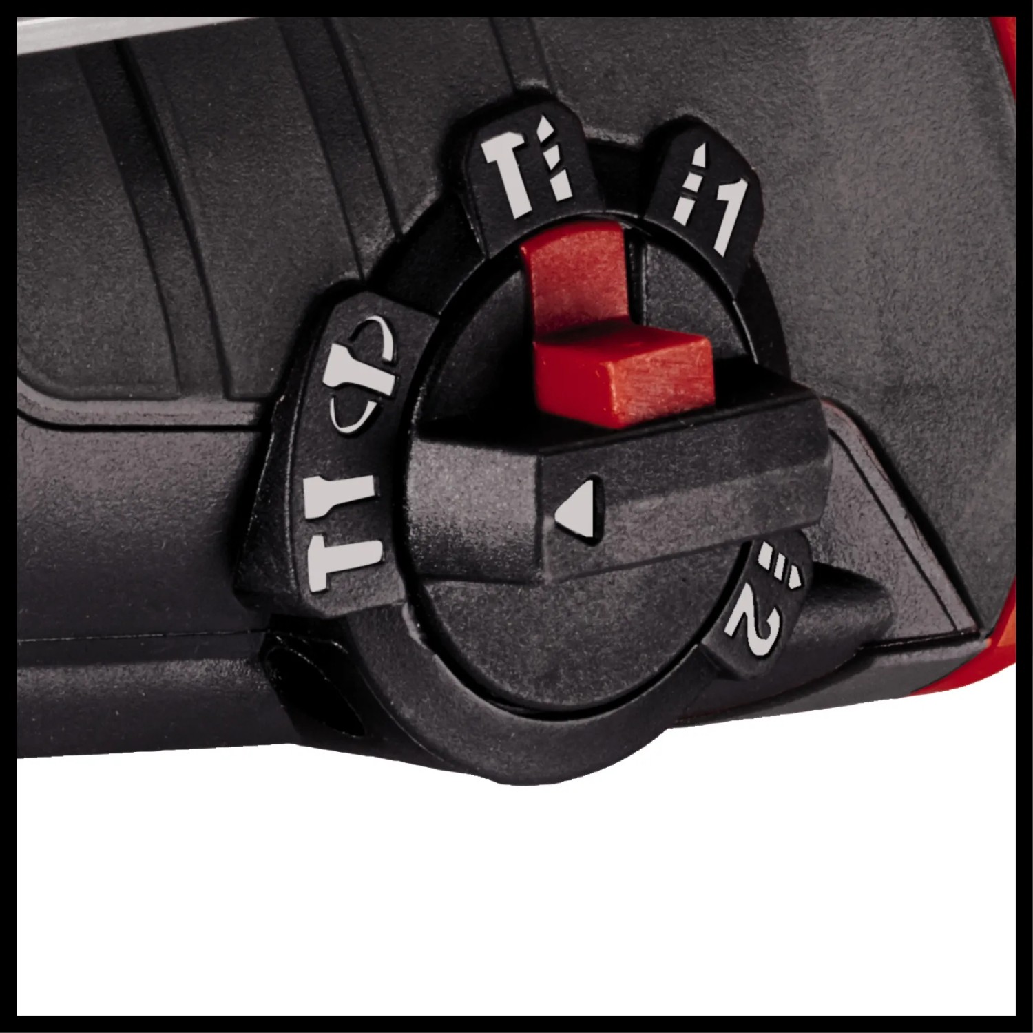 Detailaufnahme: Funktionswahlschalter am Einhell Bohrhammer TE-RH 950 5F.