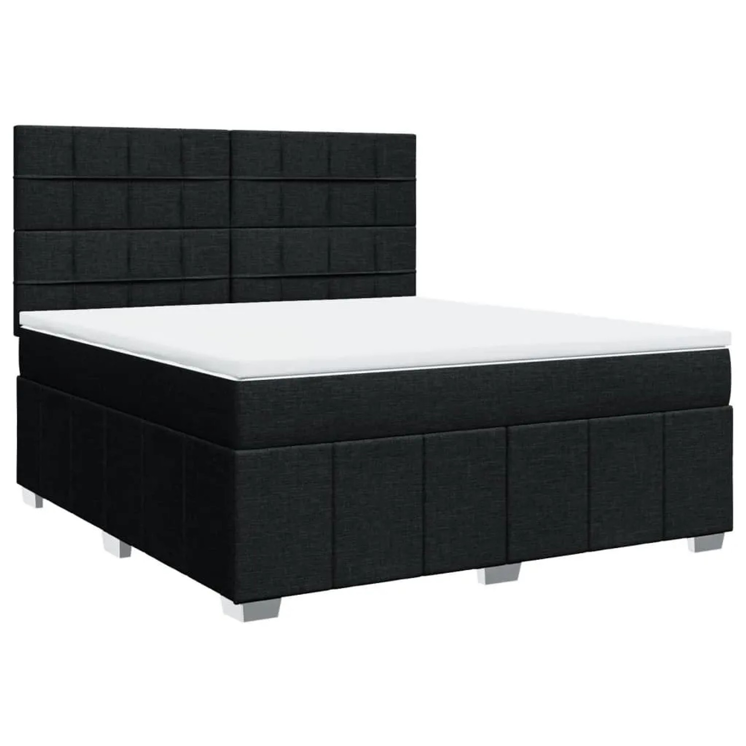 vidaXL Boxspringbett mit Matratze Schwarz 180x200 cm Stoff 3291749 günstig online kaufen