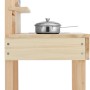 Matschküche aus Holz mit Kreidetafel und Zubehör-Set, 60x30x75 cm.