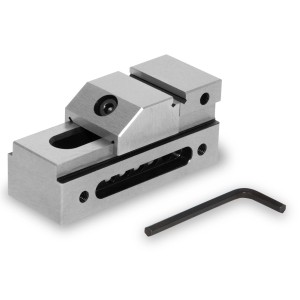 EBERTH Präzisions-Niederzugschraubstock, 26mm Backenbreite, mit Inbusschlüssel.