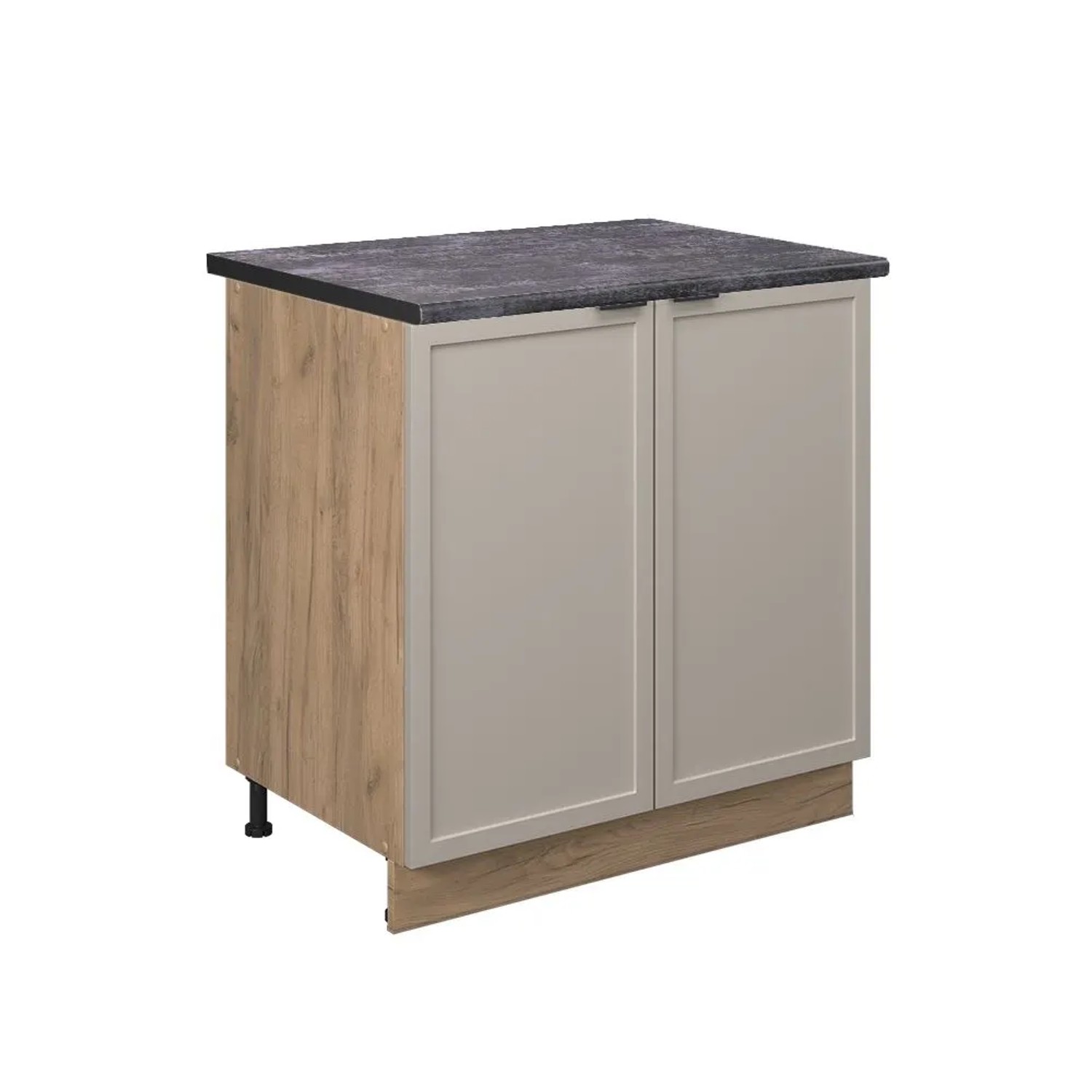 Vicco Küchenunterschrank Fame-Line GrauBeige 80 x 82 mit Regal AP Anthrazit Art Nr 50308