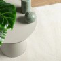 Cremefarbener vidaXL OVIEDO Kurzflor Teppich, 120x120 cm, mit weicher, flauschiger Textur im Wohnbereich.