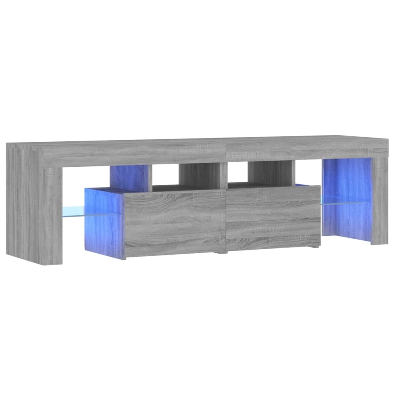 VidaXL TV-Schrank mit LED-Leuchten Grau Sonoma 140x36,5x40 cm  Modell 1