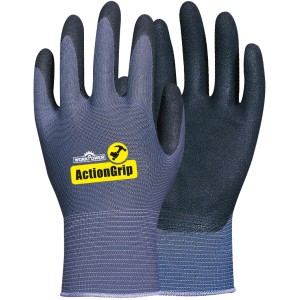 Blauer Workpower Action Grip Arbeitshandschuh, Größe 9, mit Nitrilbeschichtung.