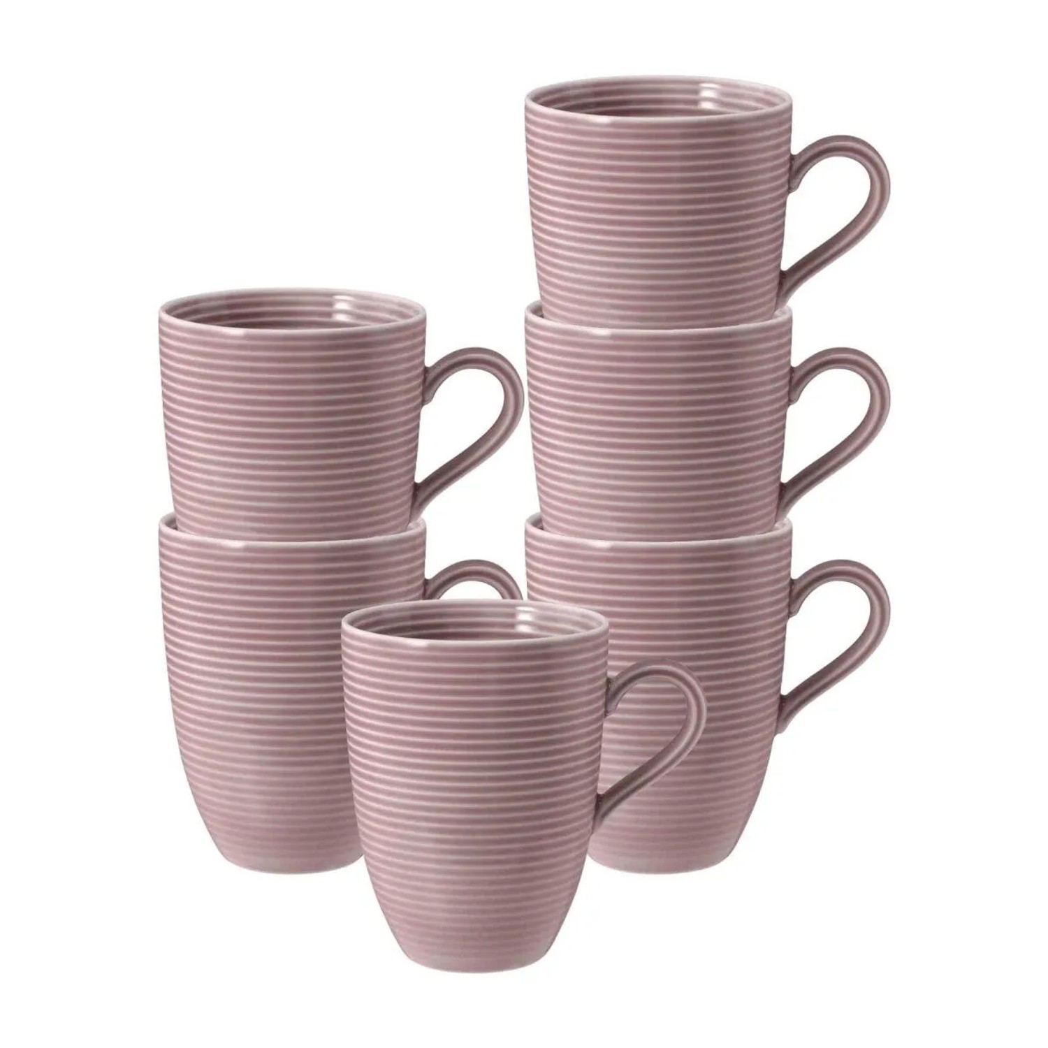 Seltmann Weiden Beat Color Glaze Kaffeebecher 350 ml 6er Set Altrosa