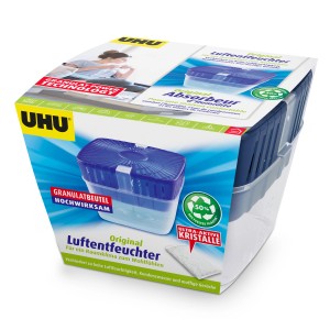 UHU Luftentfeuchter Original 450g: Entfeuchter mit Granulat für ein angenehmes Raumklima.