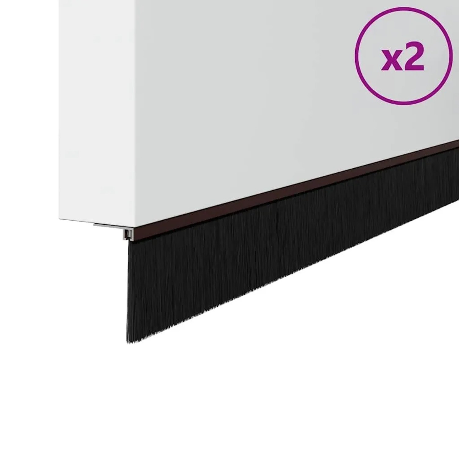 vidaXL Aufsteck Türbürstendichtungen 2 Stk Braun 100 cm 42019451