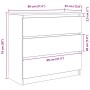 vidaXL Sideboard Artisan-Eiche 80x35x76 cm Holzwerkstoff 861741_12