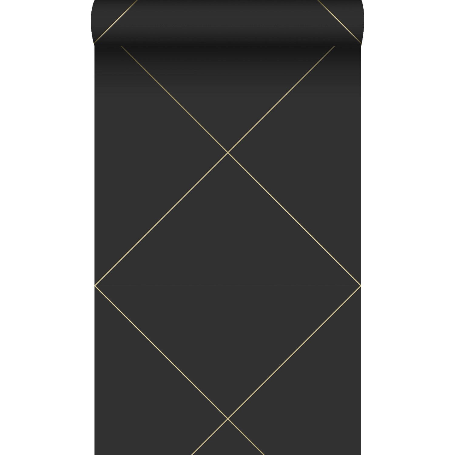 Origin Luxury Wallcoverings Tapete Grafische Linien Schwarz Und Gold 53 Cm günstig online kaufen