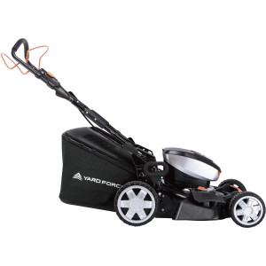 Yard Force 60V Akku-Rasenmäher LM M46B Set mit Akku und Ladegerät.