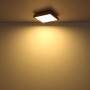 Globo LED-Panel Doro, 80 cm, Eichenoptik, quadratische Deckenleuchte für warmweißes Licht.