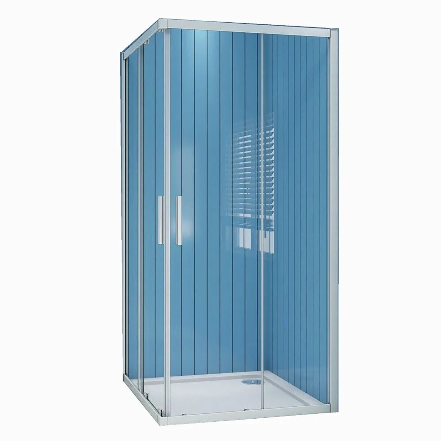 Duschparadies Duschkabinen 100 x 100 x 185cm Schiebetür Eckeinstieg 5mm ESG Sicherheitsglas Duschabtrennung Eckdusche Mattgrau