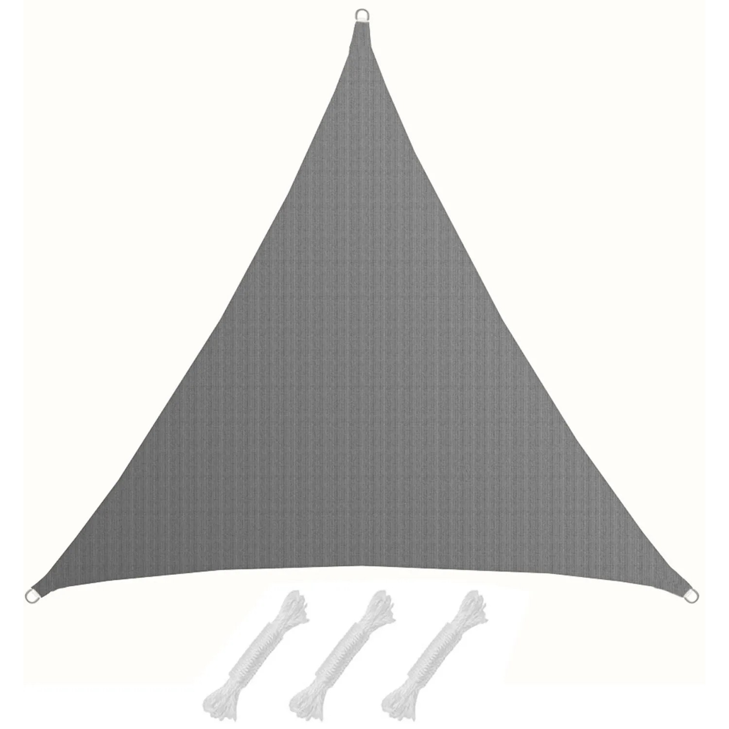 Amanka Hdpe Sonnensegel Wasserdurchlässig - 7 X 7 X 7 M Dreieckig Grau