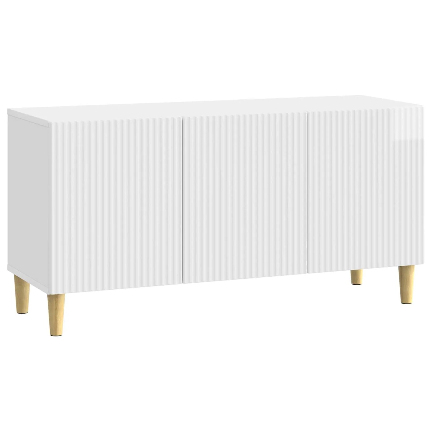 vidaXL TV-Schränk Hochglanz Weiß 99 x 34,5 x 50 cm Holzwerkstoff 894719
