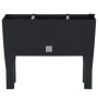 Anthrazitfarbenes Furnicato Hochbeet (60x25x46 cm) in Rattan-Optik.