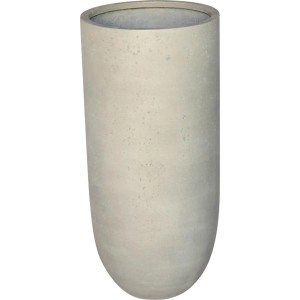 Graue Pflanzsäule Poroso, 69cm hoch, in Betonoptik für den Außenbereich.