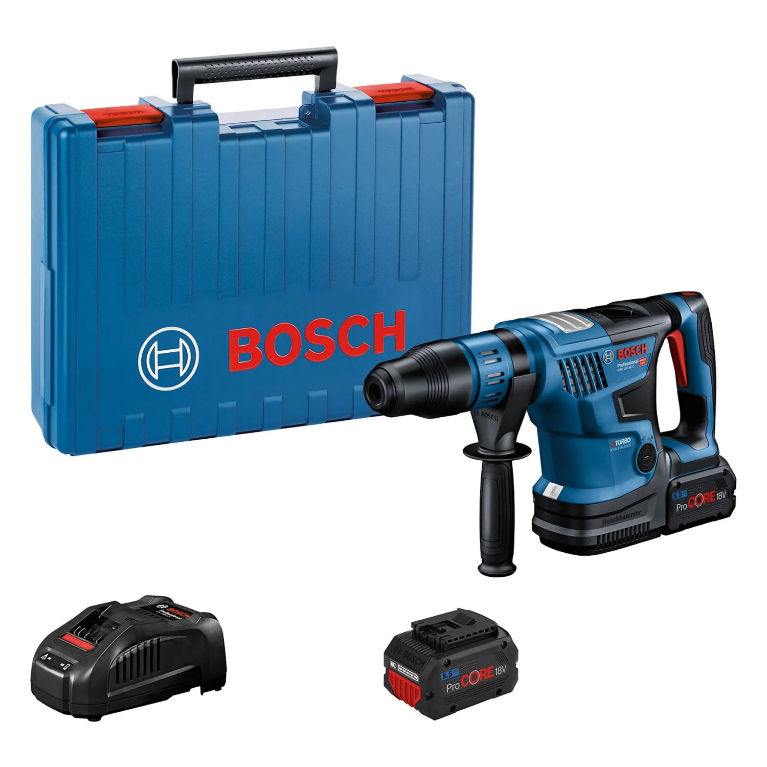 Bosch Professional 18 V Akku-Bohrhammer GBH 18V-36 inkl. Akkus mit Koffer