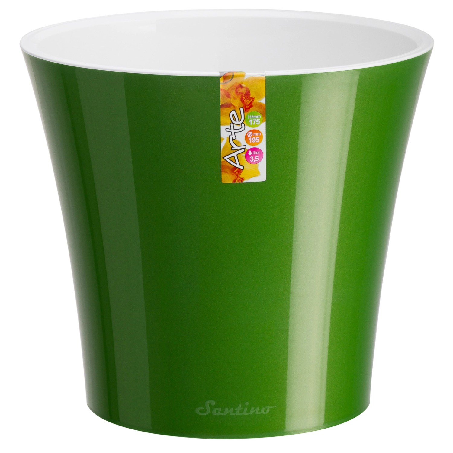Santino Selbstbewässerte Blumentöpfe ARTE 1.2L GoldGrün Weiß kaufen