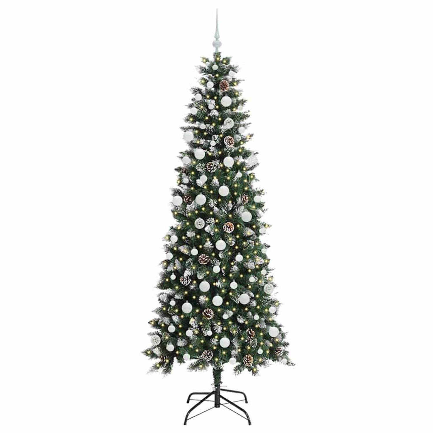 vidaXL Künstlicher Weihnachtsbaum mit 300 LEDs Grün 86 x 86 x 210 cm 3395835