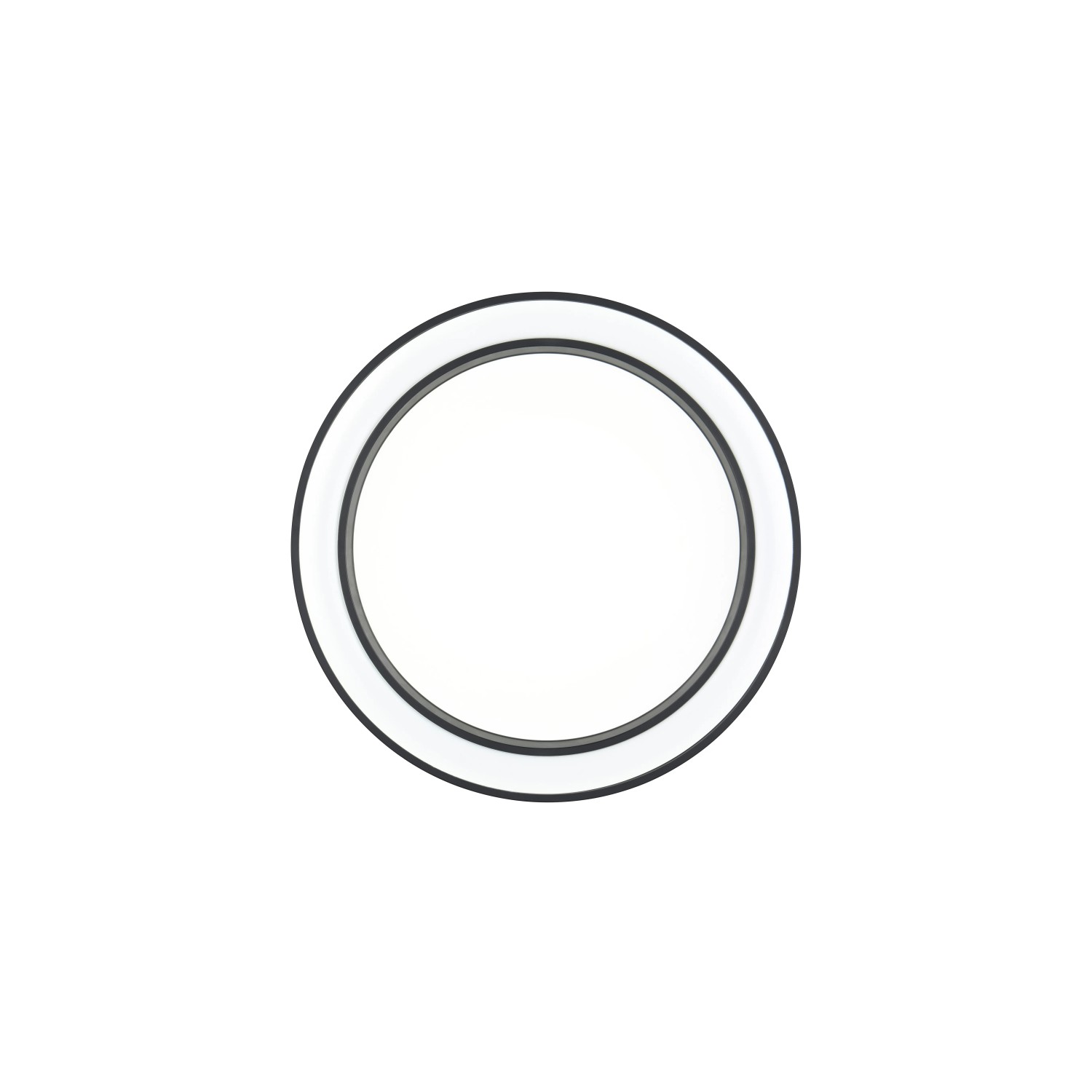 Moderne, runde LED Deckenleuchte Arco in Schwarz Matt. Ideal als Wohnraumleuchte.