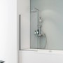 Schulte Badewannenaufsatz aus Echtglas mit Alu-Profil, 130x70 cm, zur Montage auf Badewanne.