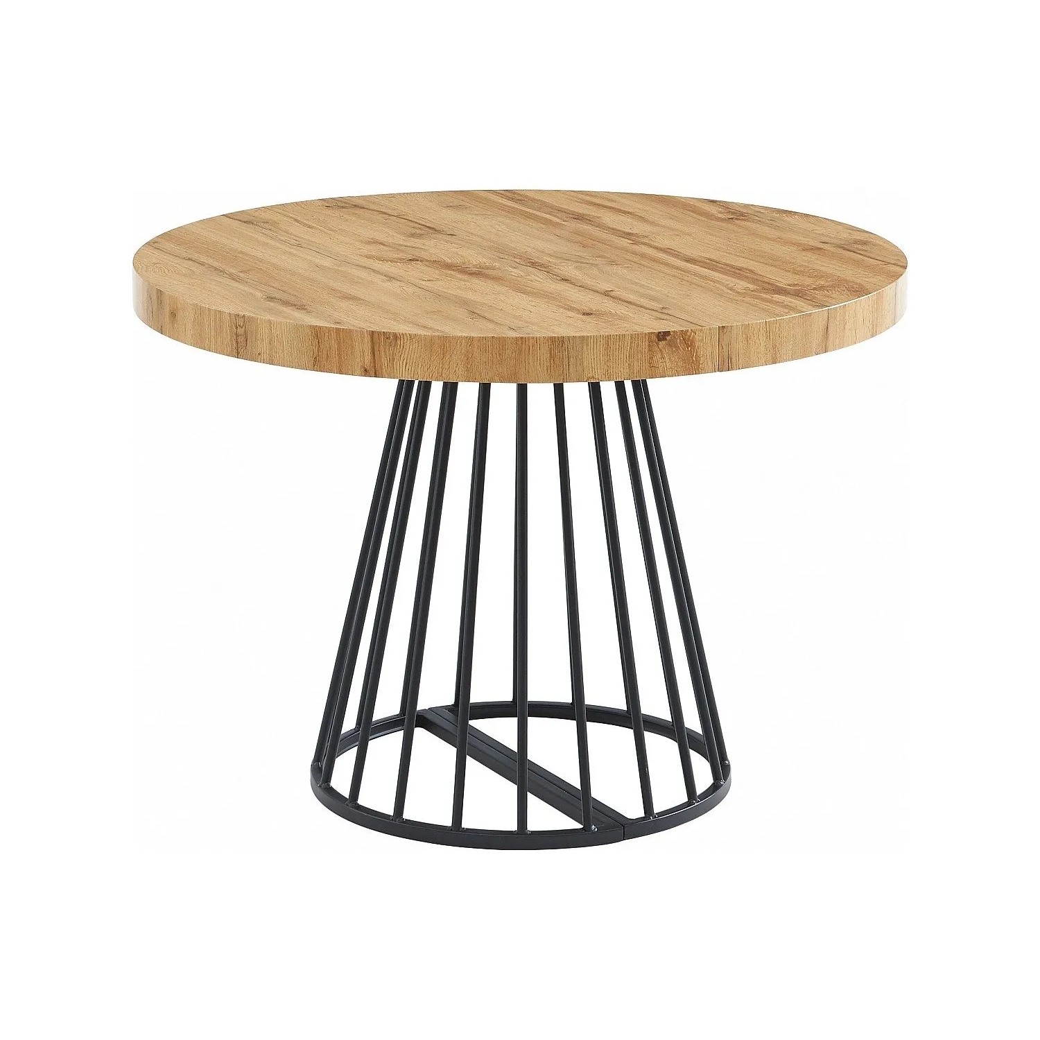 Vente-unique Esstisch Firela Schwarz  Naturfarben Hell 260 cm  210 cm  160 cm  110 cm