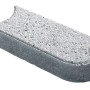 Weiße Mähkante Mini aus wassergestrahltem Beton, 24x10x4,5 cm, für Rasen- und Beetbegrenzung.