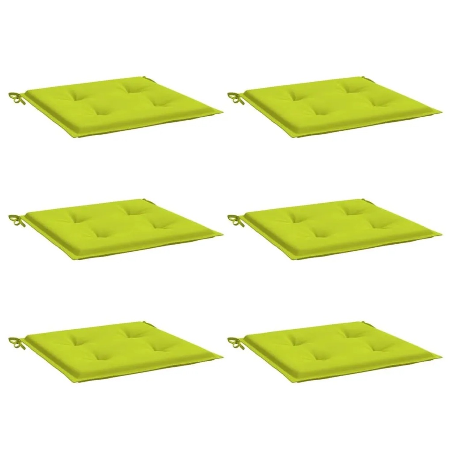 vidaXL Gartenstuhl-Kissen 6 Stk Knallgrün 50x50x4 cm Oxford-Gewebe 314064 günstig online kaufen