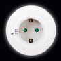 LED Nachtlicht mit Dämmerungssensor und Steckdose, Farbeinstellung RGB.