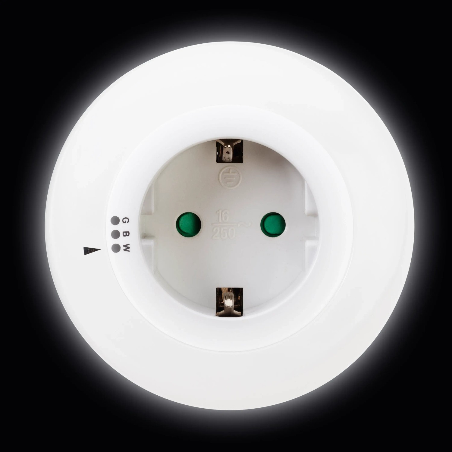 LED Nachtlicht mit Dämmerungssensor und Steckdose, Farbeinstellung RGB.