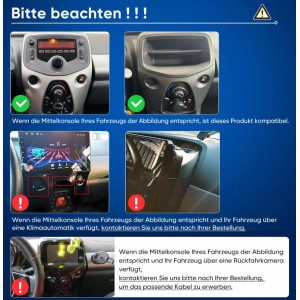 Junsun Autoradio Einbau: Kompatible Mittelkonsolen für Toyota Aygo, C1, 108. Hinweise zu Klimaautomatik & Rückfahrkamera.
