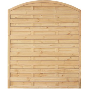T&J Sichtschutzzaun Maxi-Bogen, grün, 150x180/160 cm, aus kesseldruckimprägniertem Holz.