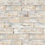 Komar Vlies Fototapete Shabby Chic mit Holzplanken-Optik in Weiß und Beige, 368x248 cm.
