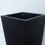 Konischer, mattschwarzer Pflanzkübel Säule aus Fiberglas, 100cm hoch.