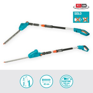 Gardena Akku-Teleskop-Heckenschere THS 42/18V P4A solo, ohne Akku/Ladegerät.