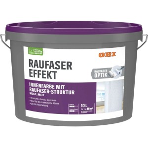 OBI Raufaser-Effekt Weiß matt 10 l