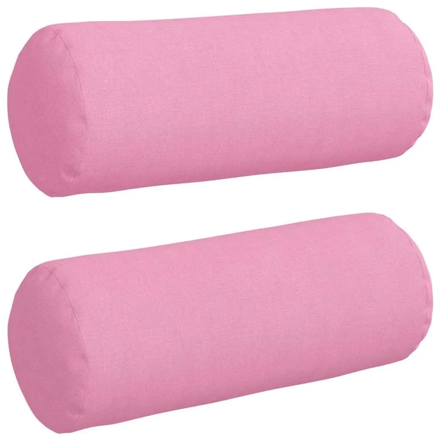 vidaXL Bolsterkissen 2 Stück Rosa Ø 15 x 40 cm Stoff 42014283