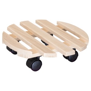Wagner Pflanzenroller Paletti GH 0318 aus Holz mit Rollen für Pflanzgefäße bis 100 kg.