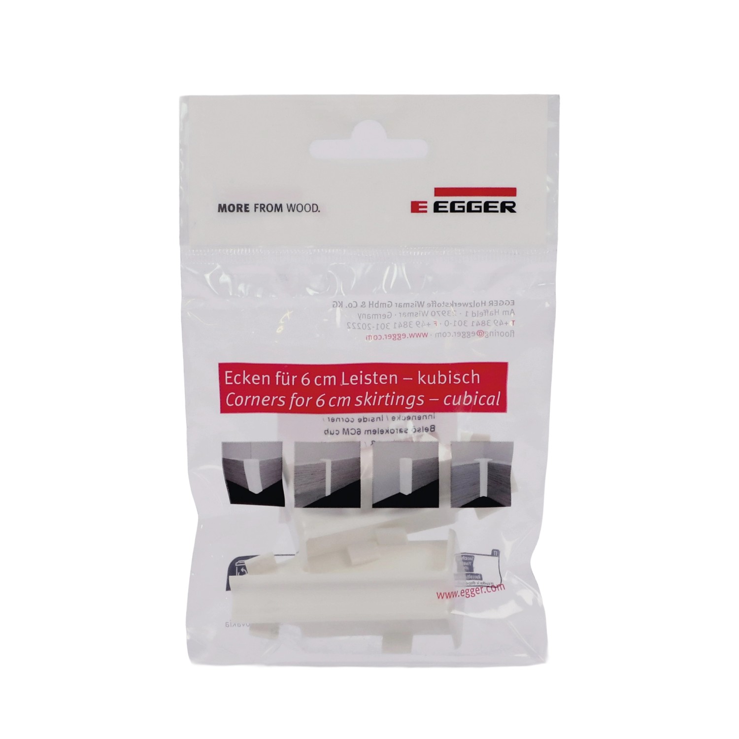 Thumbnail - Egger Innenecke Kubisch 6 cm Universal Weiß 2 Stück