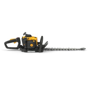Stiga HT 525 Benzin-Heckenschere mit 60 cm Schwert und gelb-schwarzem Gehäuse.