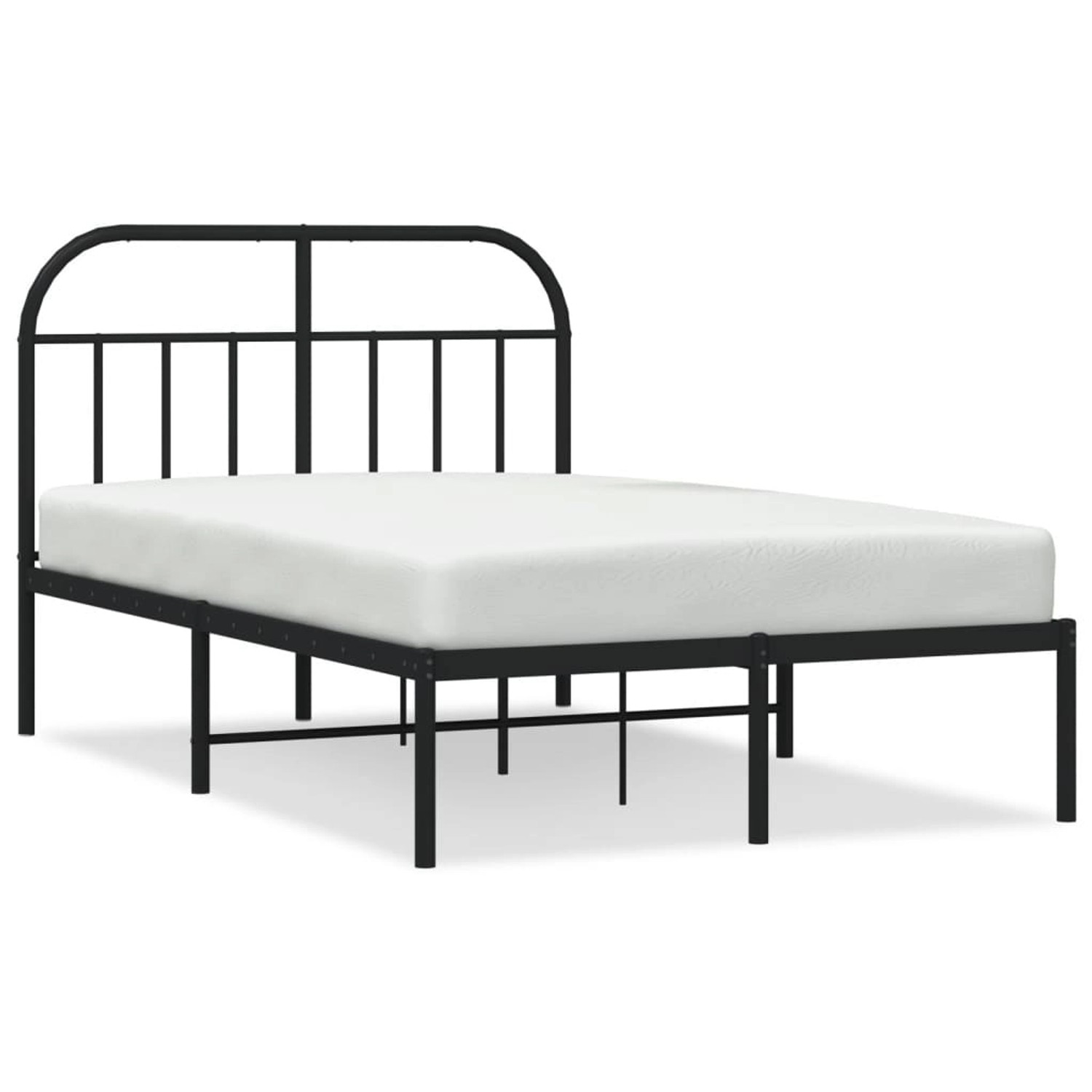 vidaXL Bettgestell mit Kopfteil Metall Schwarz 120x190 cm Modell 121796773 günstig online kaufen