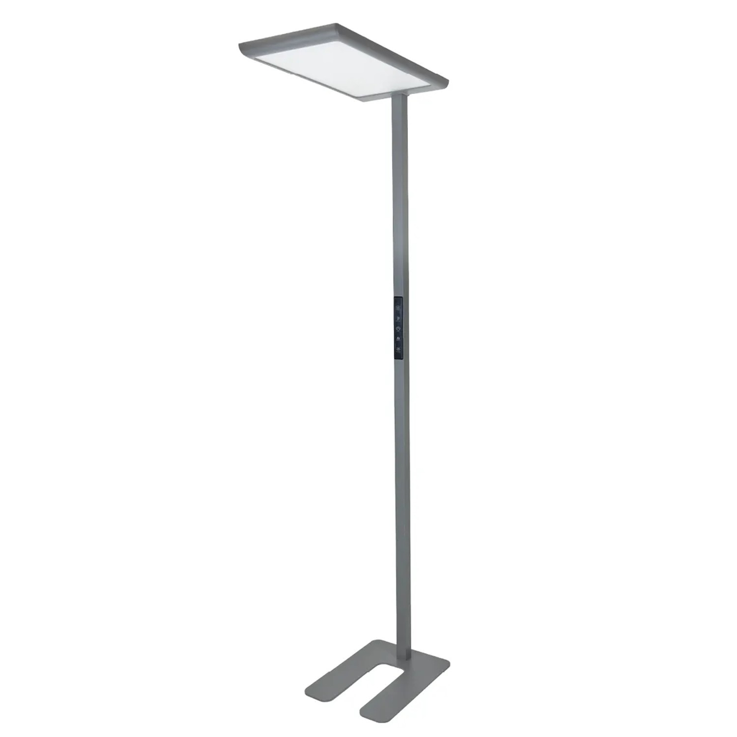 LUXULA LED Büro Stehleuchte 100W 4000K Neutralweiß Blendfreie Arbeitsplatzleuchte Grau Dimmbar Up und Downlight