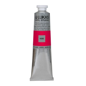 Lukas Cryl Studio Acrylfarbe, 75ml Tube in Zinnoberrot. Künstlerbedarf für brillante Farbergebnisse.