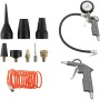 Zipper ZI-COMZUB11 Kompressor-Set, 11-teilig mit Reifenfüller, Ausblaspistole und diversen Adaptern.