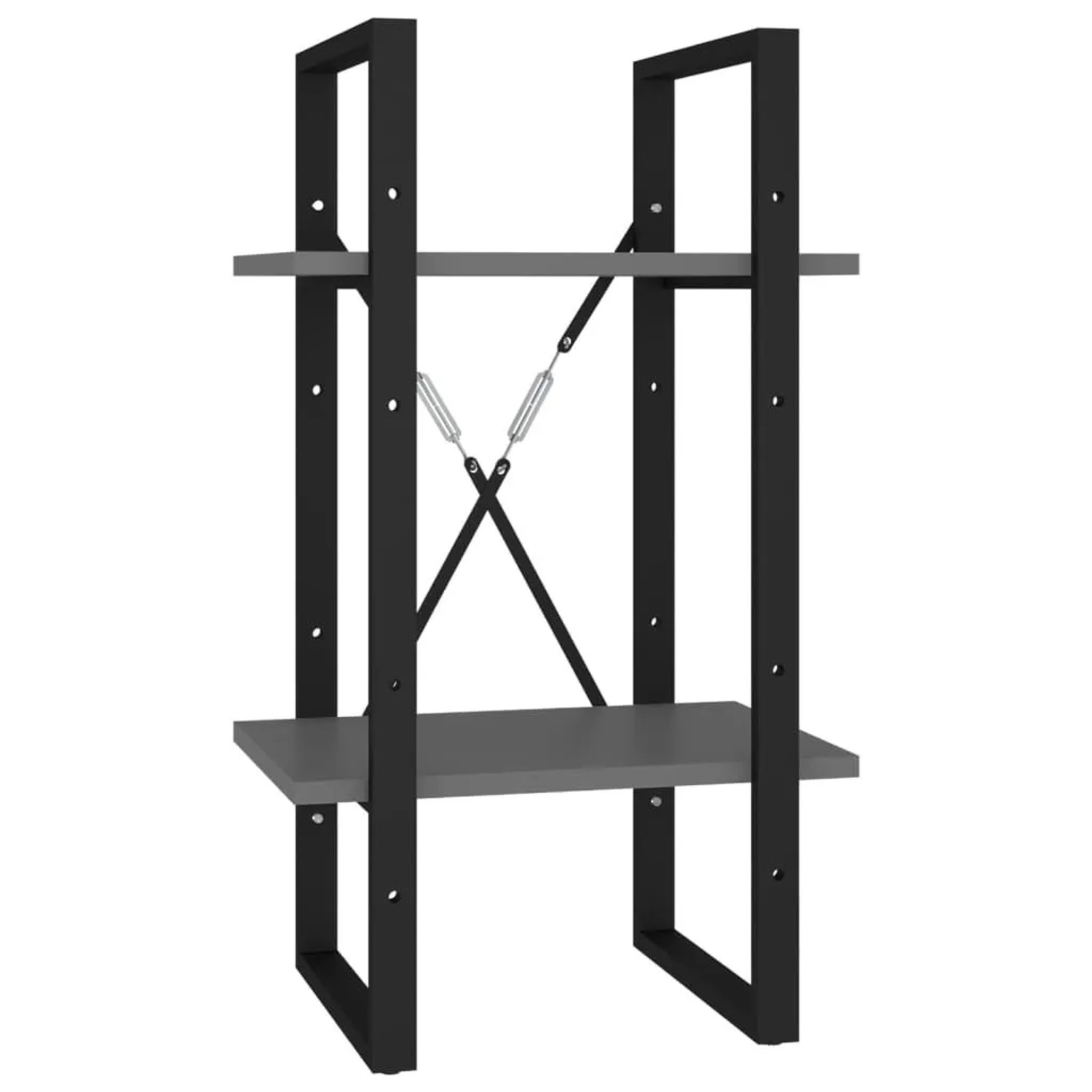 vidaXL Bücherregal 2 Fächer Grau 40x30x70 cm Holzwerkstoff 806409 günstig online kaufen