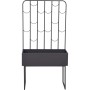 Anthrazitfarbenes Garden Pleasure Hochbeet Stella mit Rankgerüst, 60x30x74 cm.