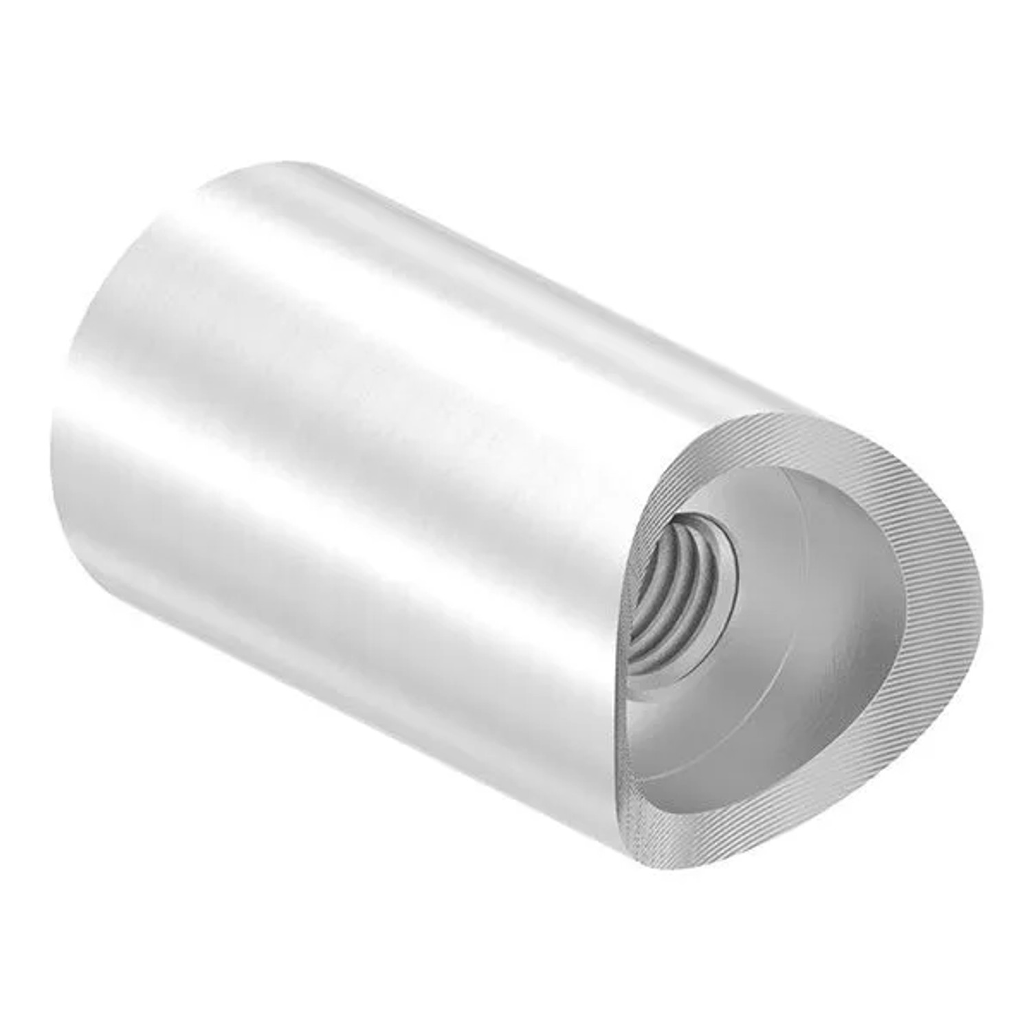 FeNau Wandhalter Edelstahl V2A Für Rohr Ø 33,7 mm L 40 mm M10 Innengewinde Geschliffen