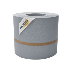 zaunzu Sichtschutz Premium, Fenstergrau, 26m Rolle für Doppelstabmattenzäune.